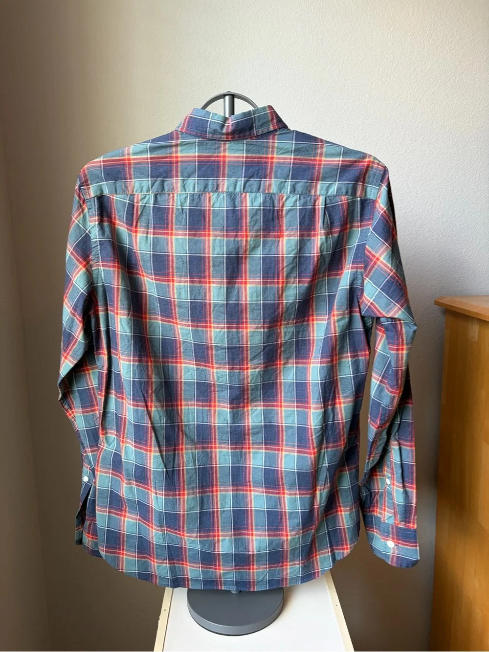 J. Crew Men's Plaid Button-Down Shirt in Navy, Red and Green